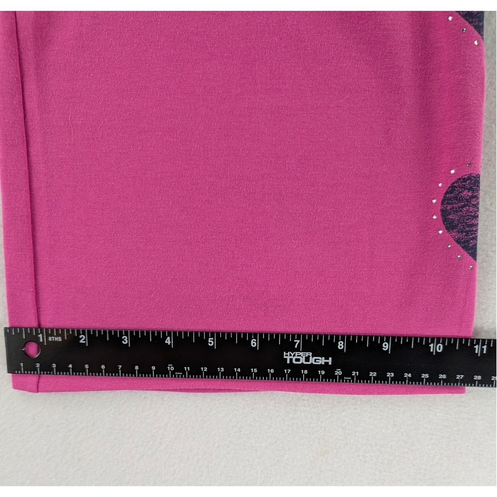 Victoria's Secret PINK Womens XL Pink Y2K Foldover Flare Heart Leggings NWT - Picture 6 of 11